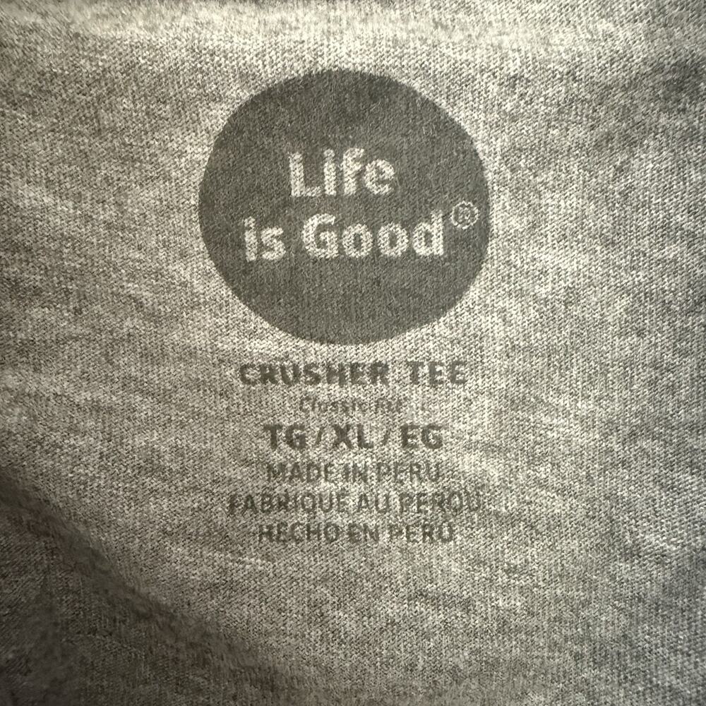 Life is Good Crusher Tee Mens XL Gray PEACE OUT Graphic Long Sleeve T-Shirt - Picture 2 of 10